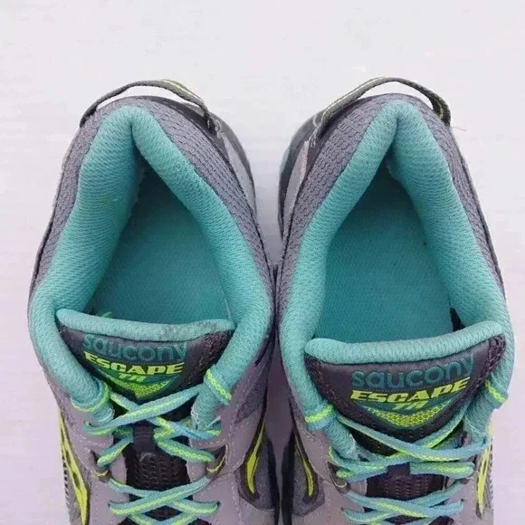 SAUCONY ESCAPE TR  Run Trail Running Hiking Shoes Gray Teal Womens Sz 9.5 - Picture 8 of 8